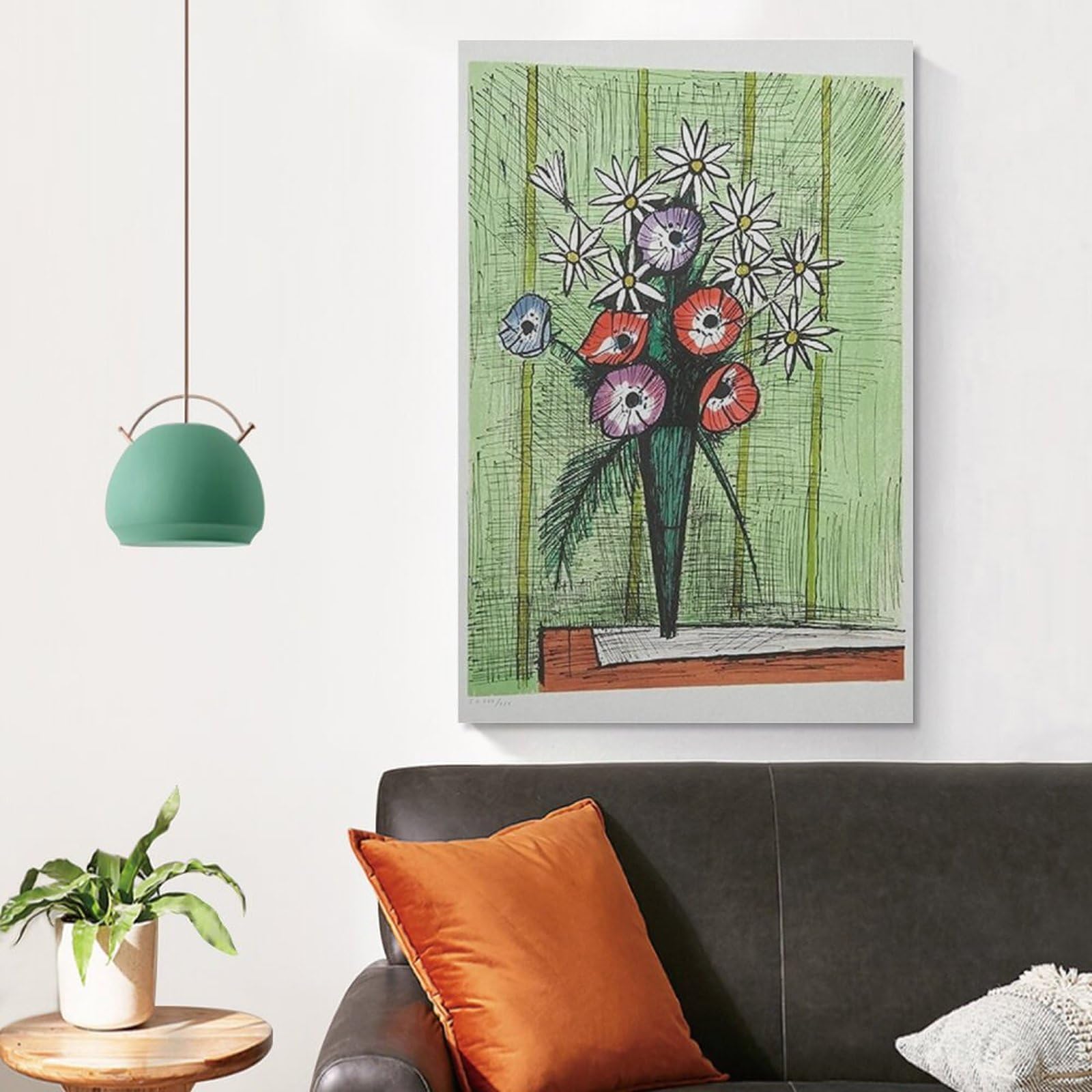 Amazon.co.jp: ベルナールビュッフェポスター《アネモネの花束