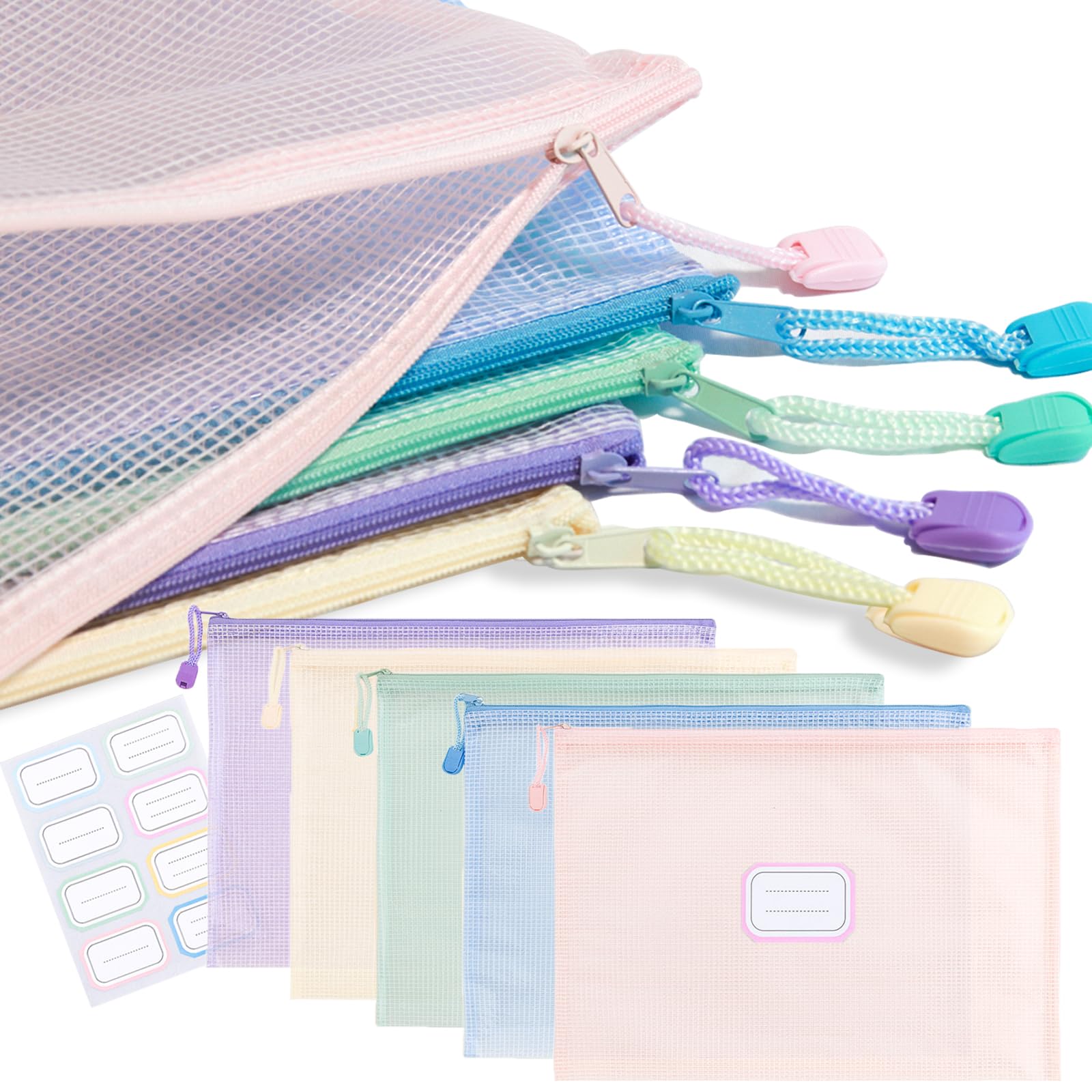 Amazon | YOAYAO ジッパー式ファイル袋 クリアファイル A4 5個入り