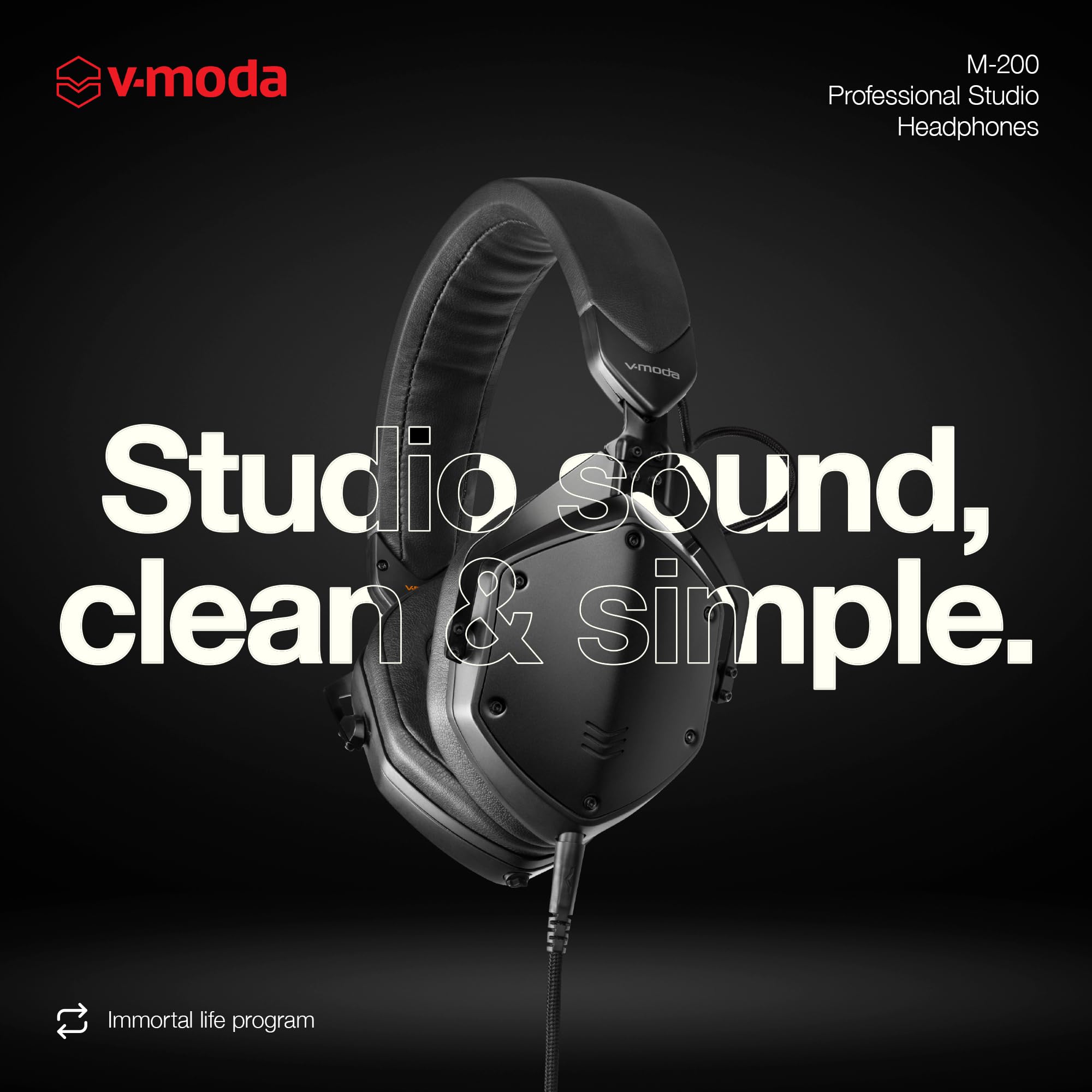 Amazon.co.jp: V-MODA M-200 M200-BK オーバーイヤー スタジオモニター