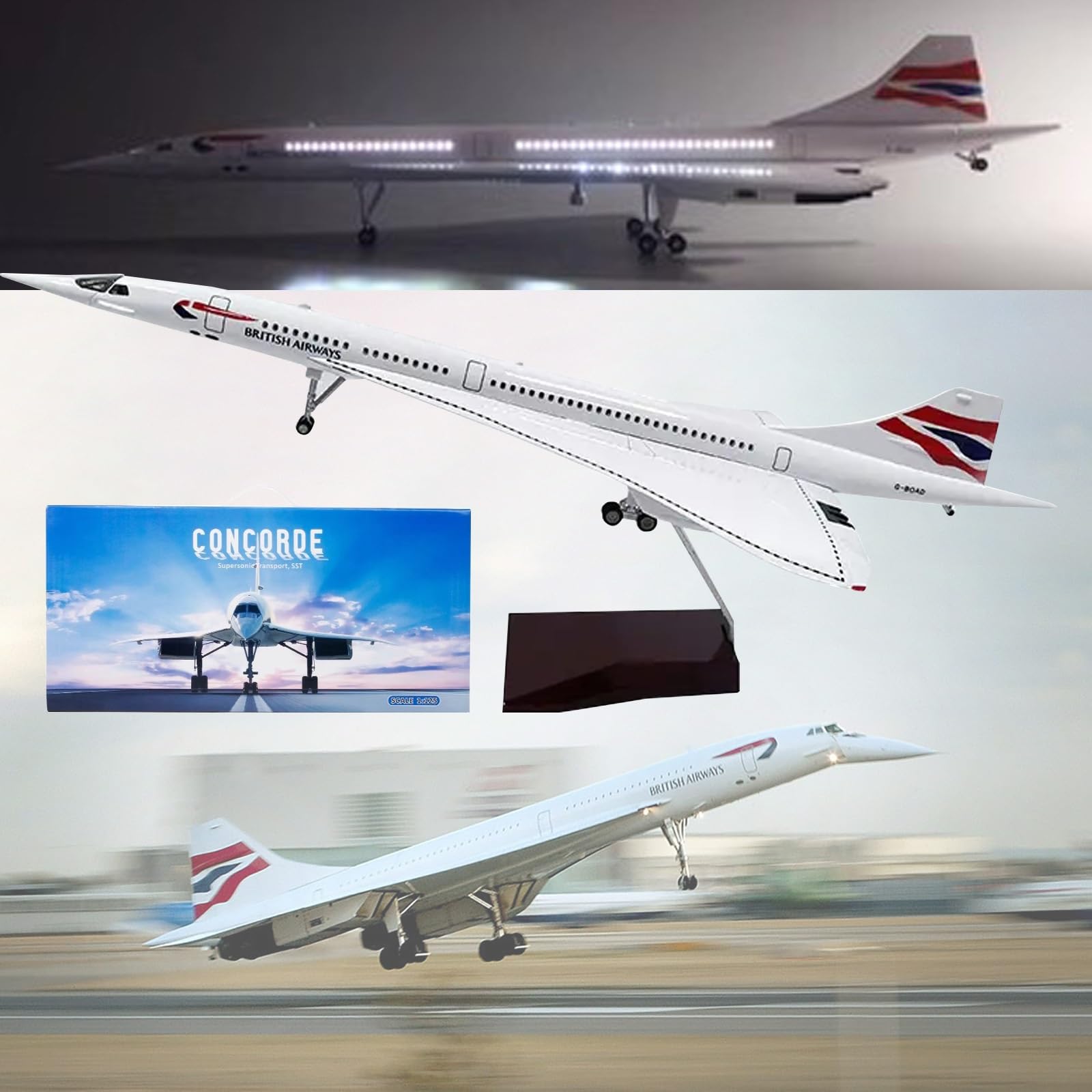 Amazon.co.jp: 19.7インチ 1:125 エールフランス コンコルド モデル