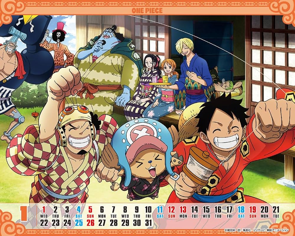 Amazon.co.jp: 東映アニメーション 2025 ONE PIECE 卓上カレンダー CL