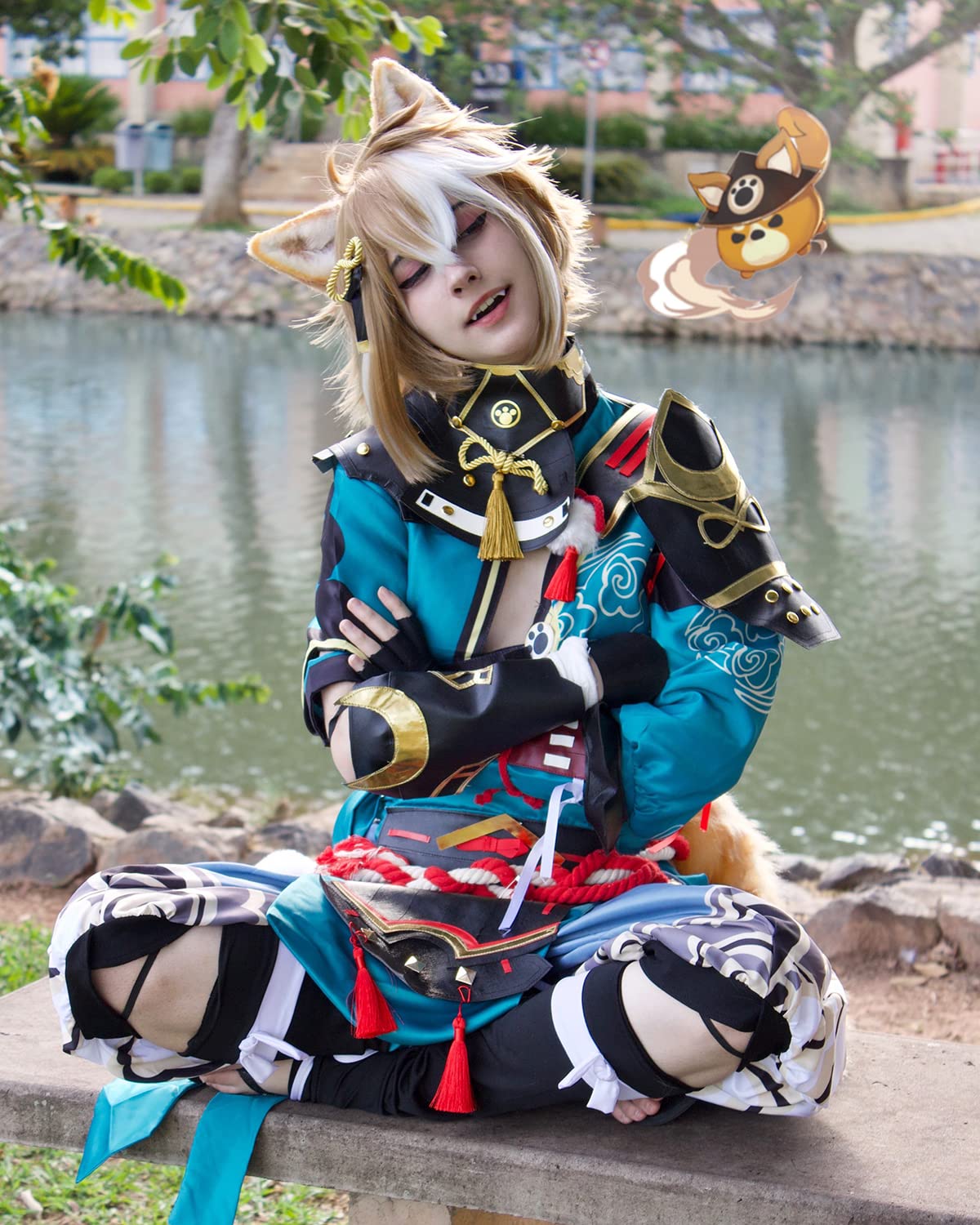 Amazon.co.jp: [神併良品] 原神 ゴロー コスプレ衣装 五郎 ウィッグ