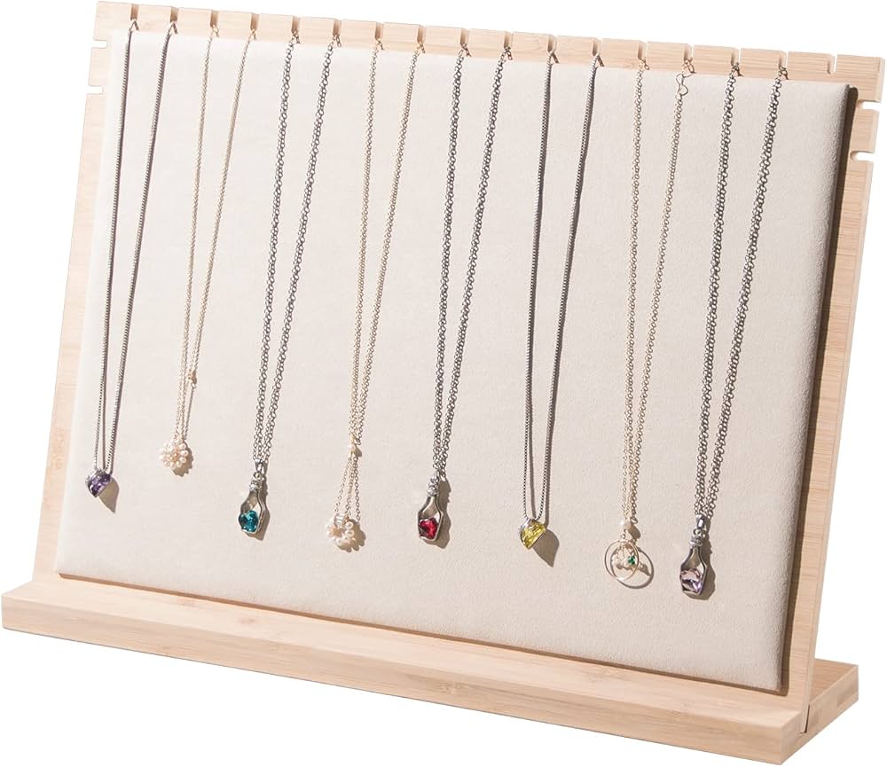 Amazon｜Justsoso 竹製ビッグネックレスディスプレイスタンド