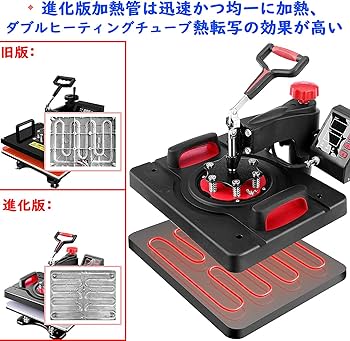 Amazon.co.jp: ヒートプレスマシンコンボ 「8in1」 熱転写プレス