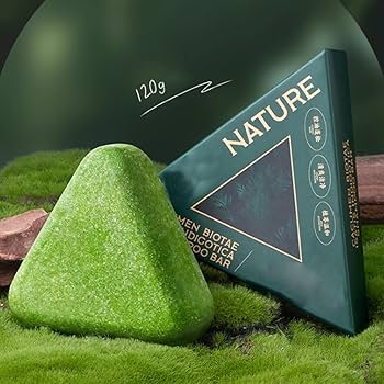 Amazon｜Nature Triangle Shampoo Bar,Nature Seven Green Soap