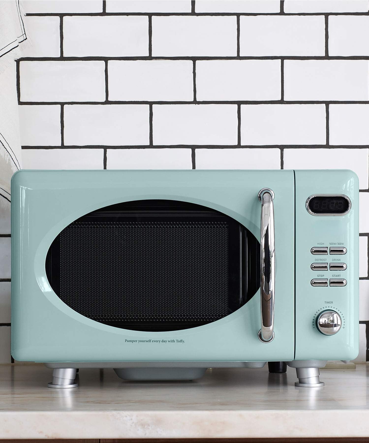 Amazon | 電子レンジ K-DR1 (ペールアクア) コンパクト 17L フラット