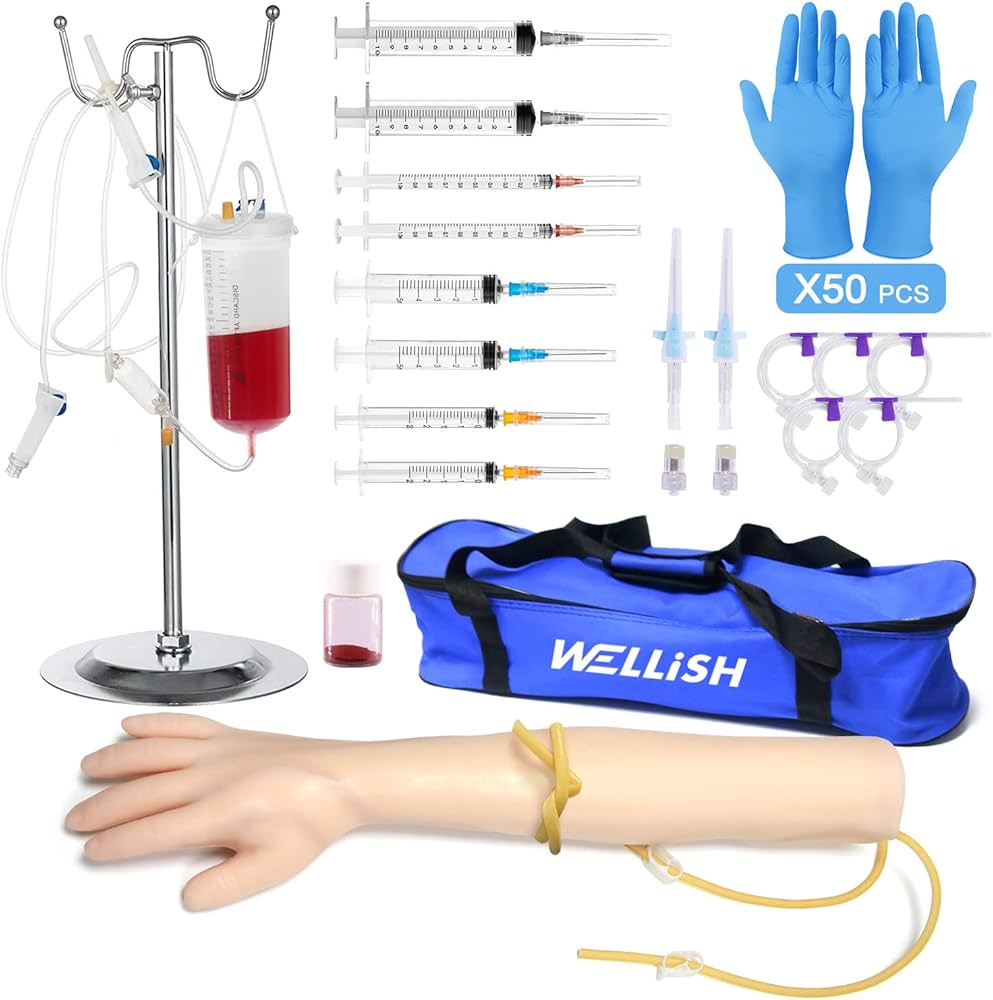 Amazon.co.jp: WELLiSH 採血練習キット 静脈注射練習キット 点滴練習