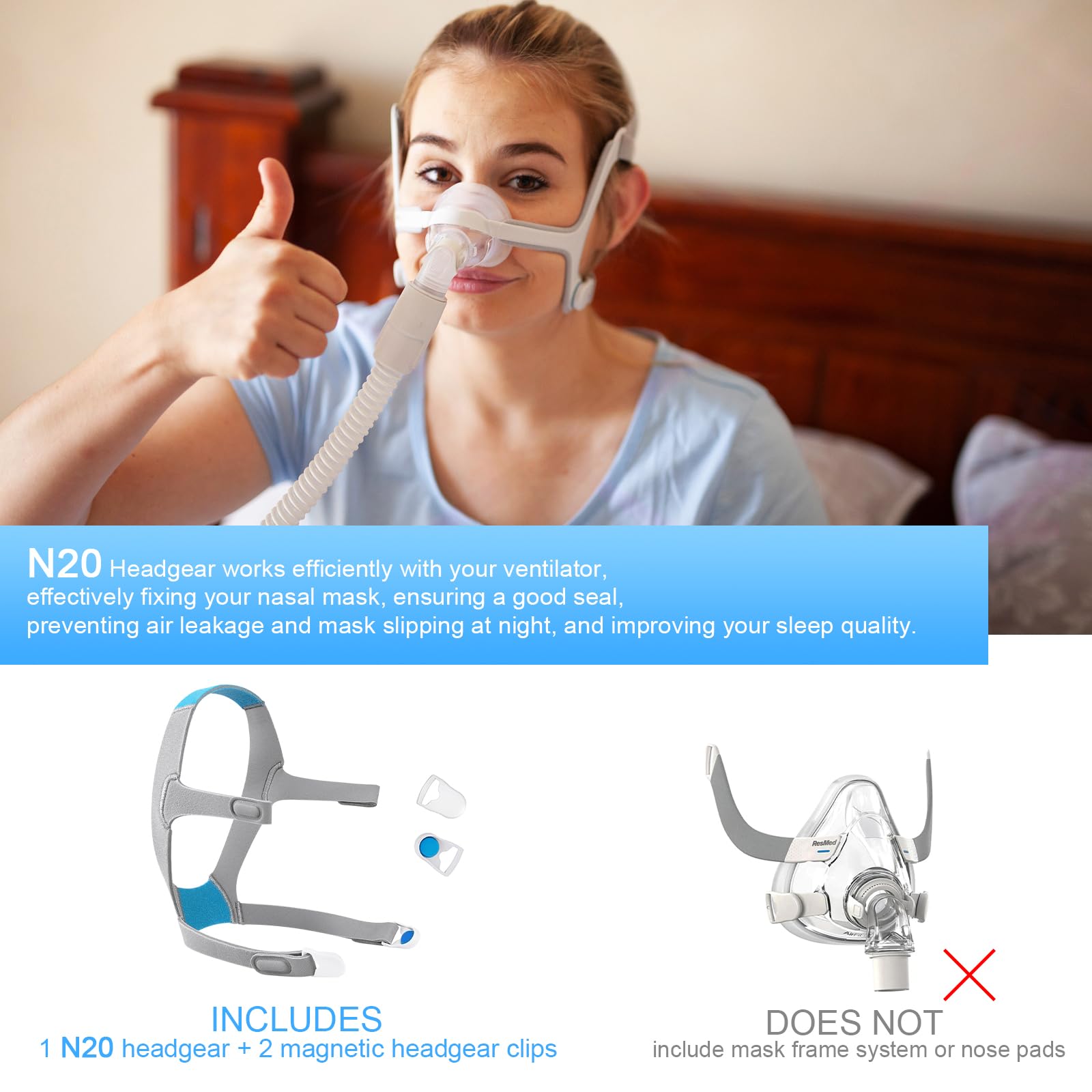 Amazon.co.jp: Ahuliao N20 ヘッドギア ResMed AirFit N20 / AirTouch