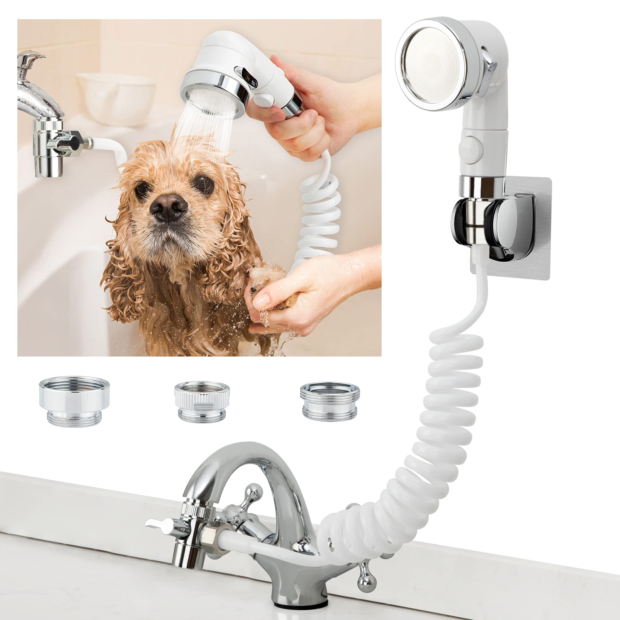 ZCONIEY Sink Faucet Sprayer Attachment, Shower Head Attaches To