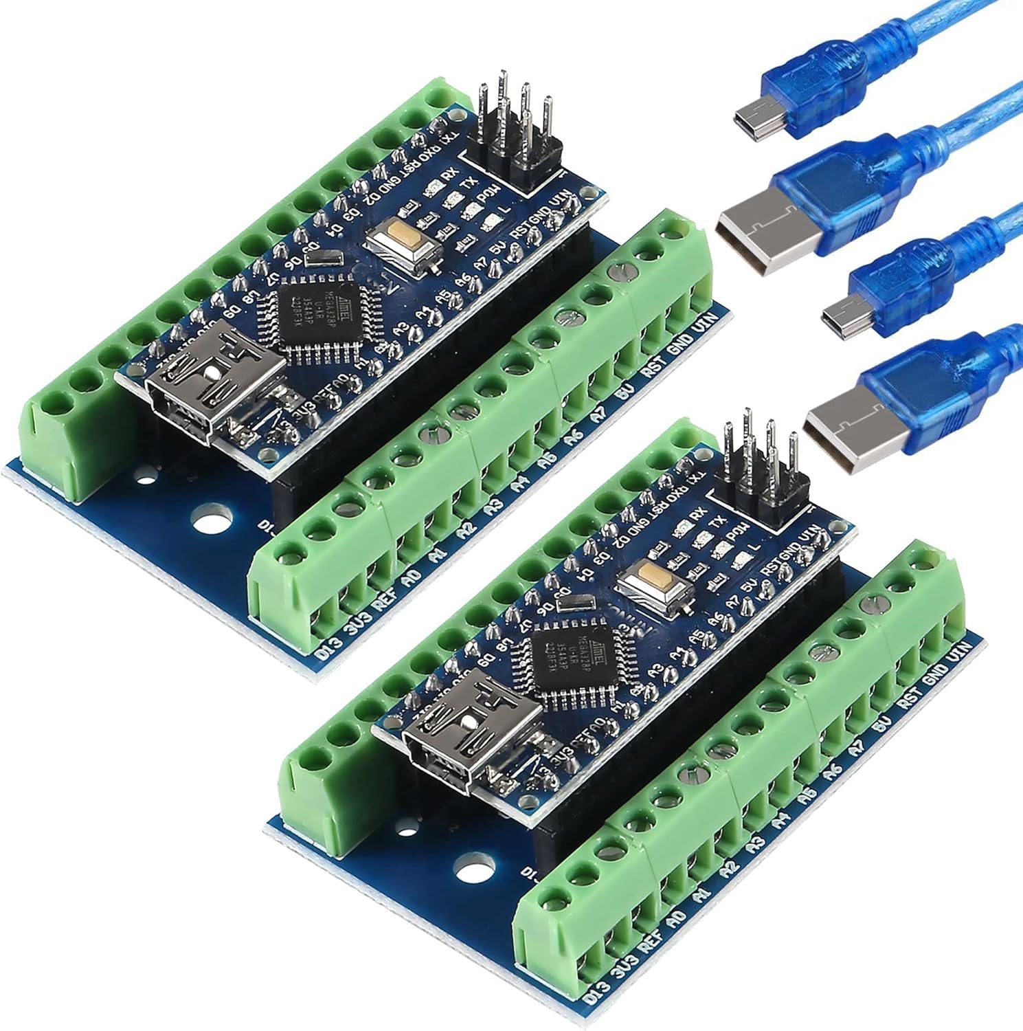 Amazon.com: ALAMSCN 2PCS Mini for Nano V3.0 ATmega328P for Arduino