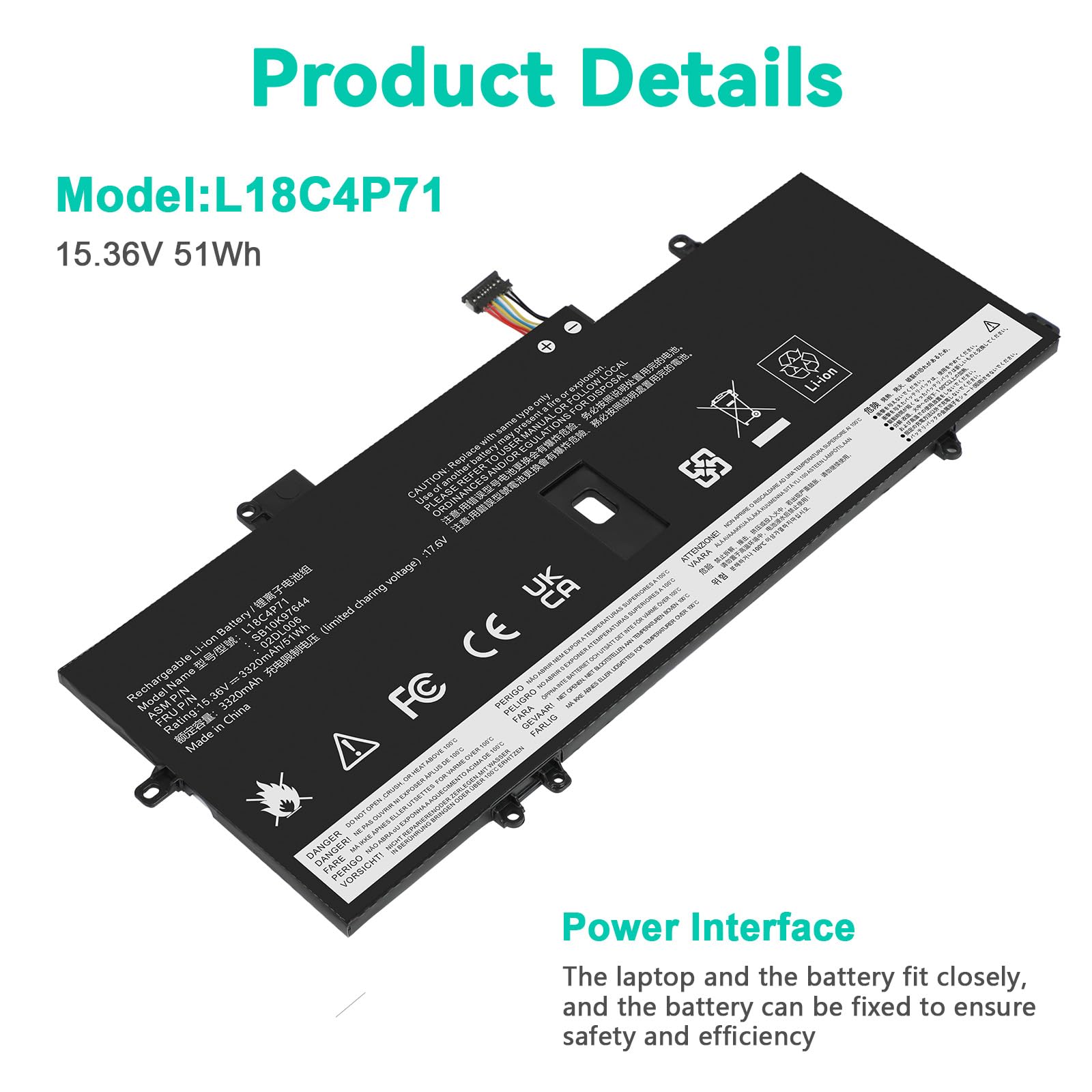 Amazon.com: L18C4P71 L18M4P72 Battery for Lenovo Thinkpad X1