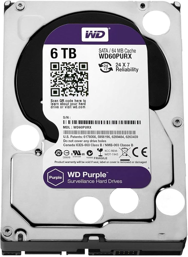 Amazon | WD HDD 内蔵ハードディスク 3.5インチ 6TB WD Purple 監視