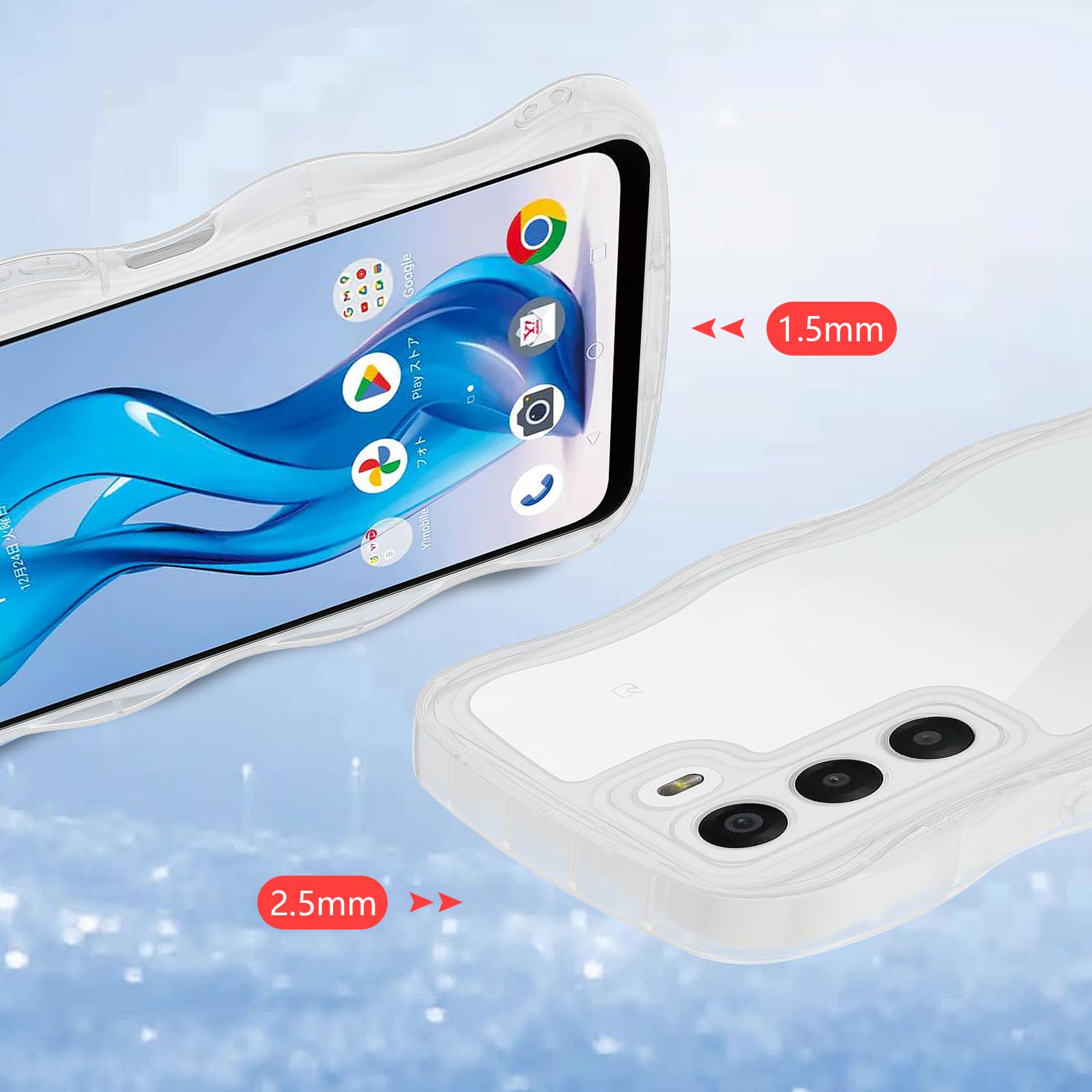 ZTE Nubia S 5G A403ZT Case Clear Wave TPU Wavy Bumper Transparent