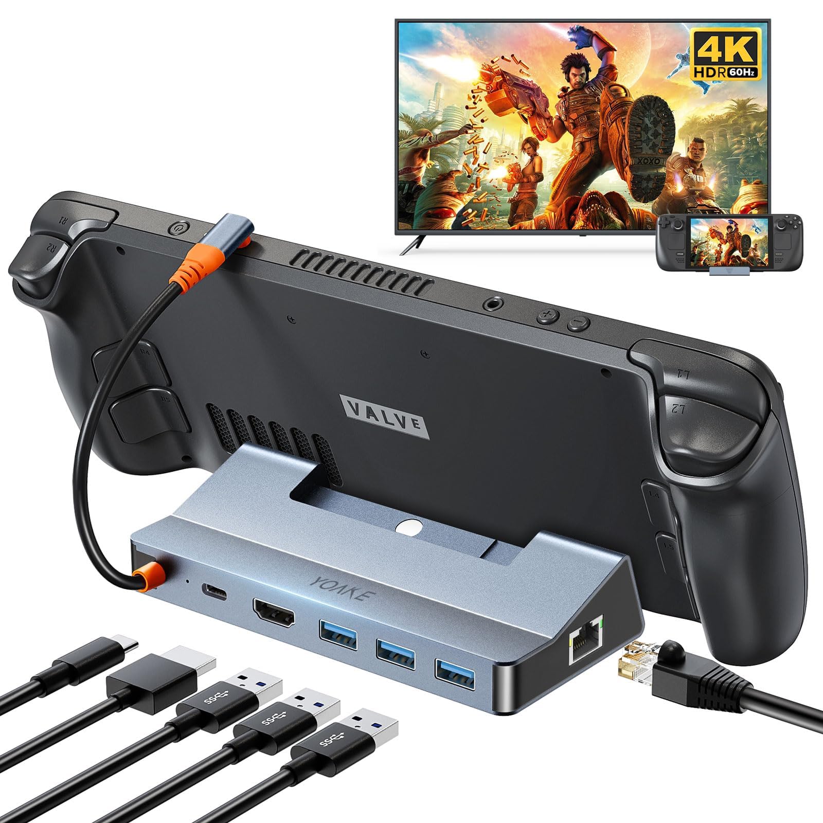 Amazon | YOAKE Steam Deck/Switch/Rog Ally/Legion Go用 TV ドック 6