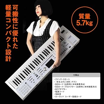 Amazon | Roland FA-06-SC シンプル4点セット シンセサイザー 【ケース