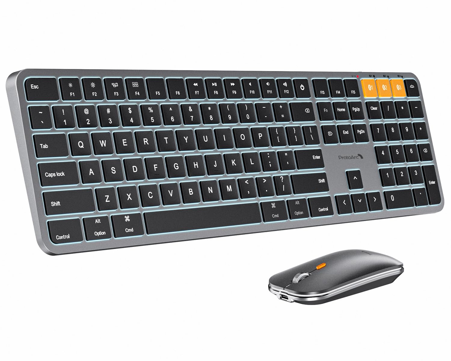 Amazon.in: Buy ProtoArc Backlit Bluetooth Keyboard Mouse for Mac