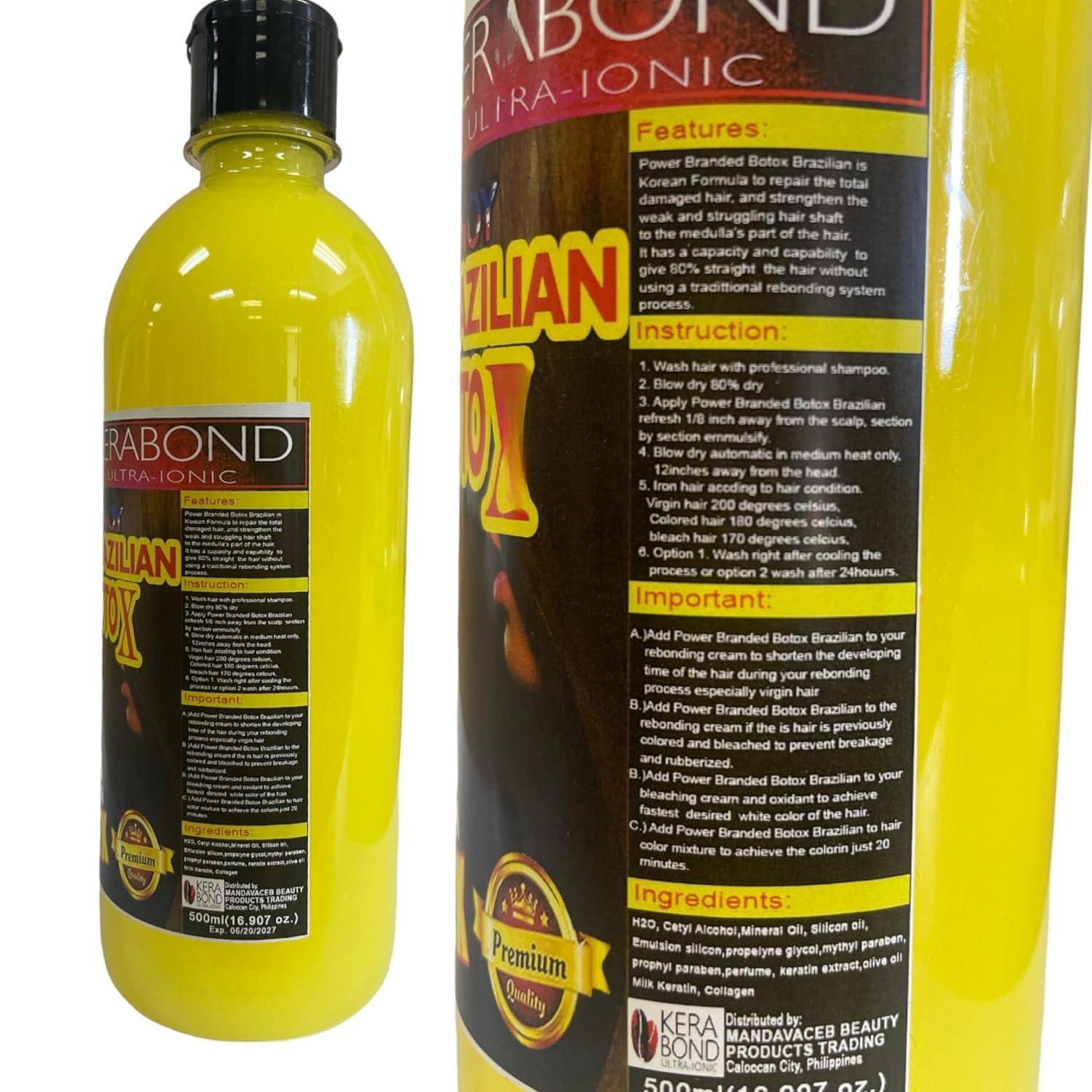 Amazon.com: Just Pinas - Bottle KERA BOND Pinoy Brazilian Hair Bo