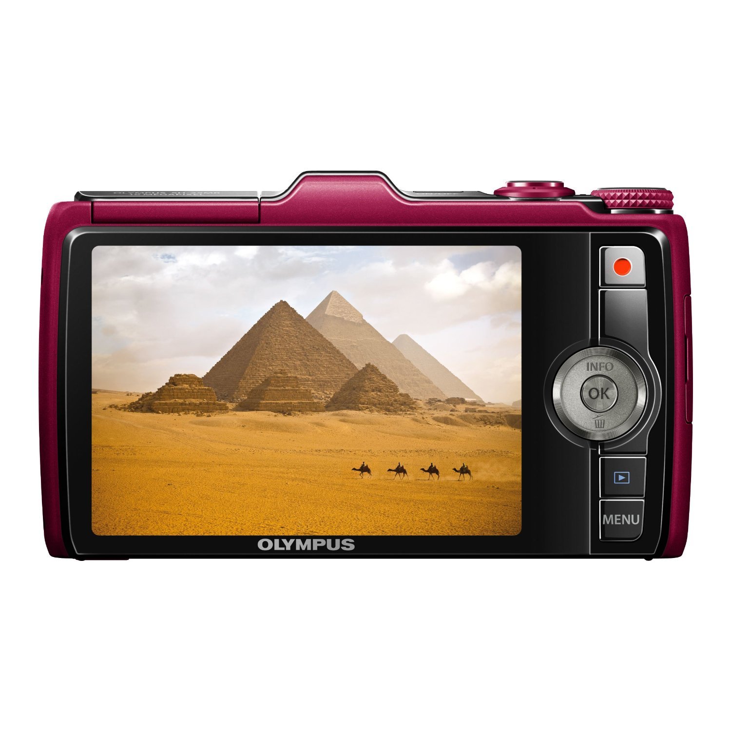 Amazon | OLYMPUS デジタルカメラ SH-25MR レッド iHSテクノロジー GPS