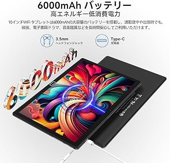 Amazon.co.jp: Androidタブレット2024新登場タブレット10インチ wi-fi