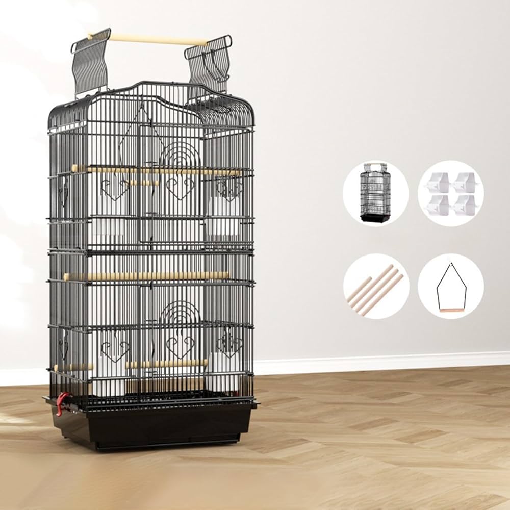 Amazon | 超大型 バードゲージ 大型鳥かご｜ブランコ付き・複数飼いに