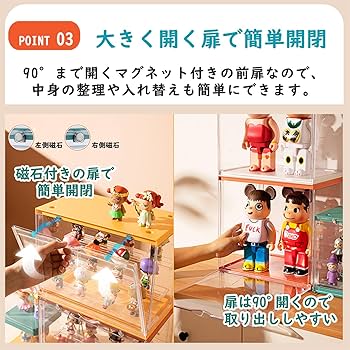 Amazon.co.jp: lalairodori フィギュアケース アクリル 大型 1つ 開閉