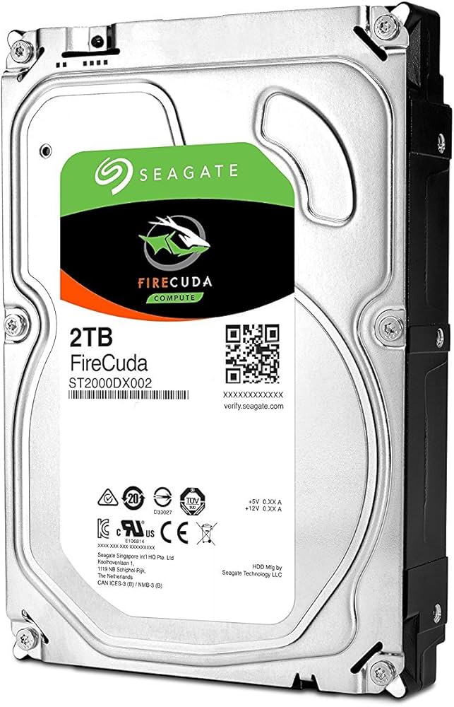 Seagate ST2000DX002 FireCuda 2 TB internal hybrid hard drive (8.89