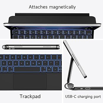 Amazon.com: nimin Keyboard Case for iPad Air 11 inch 2024 (M2