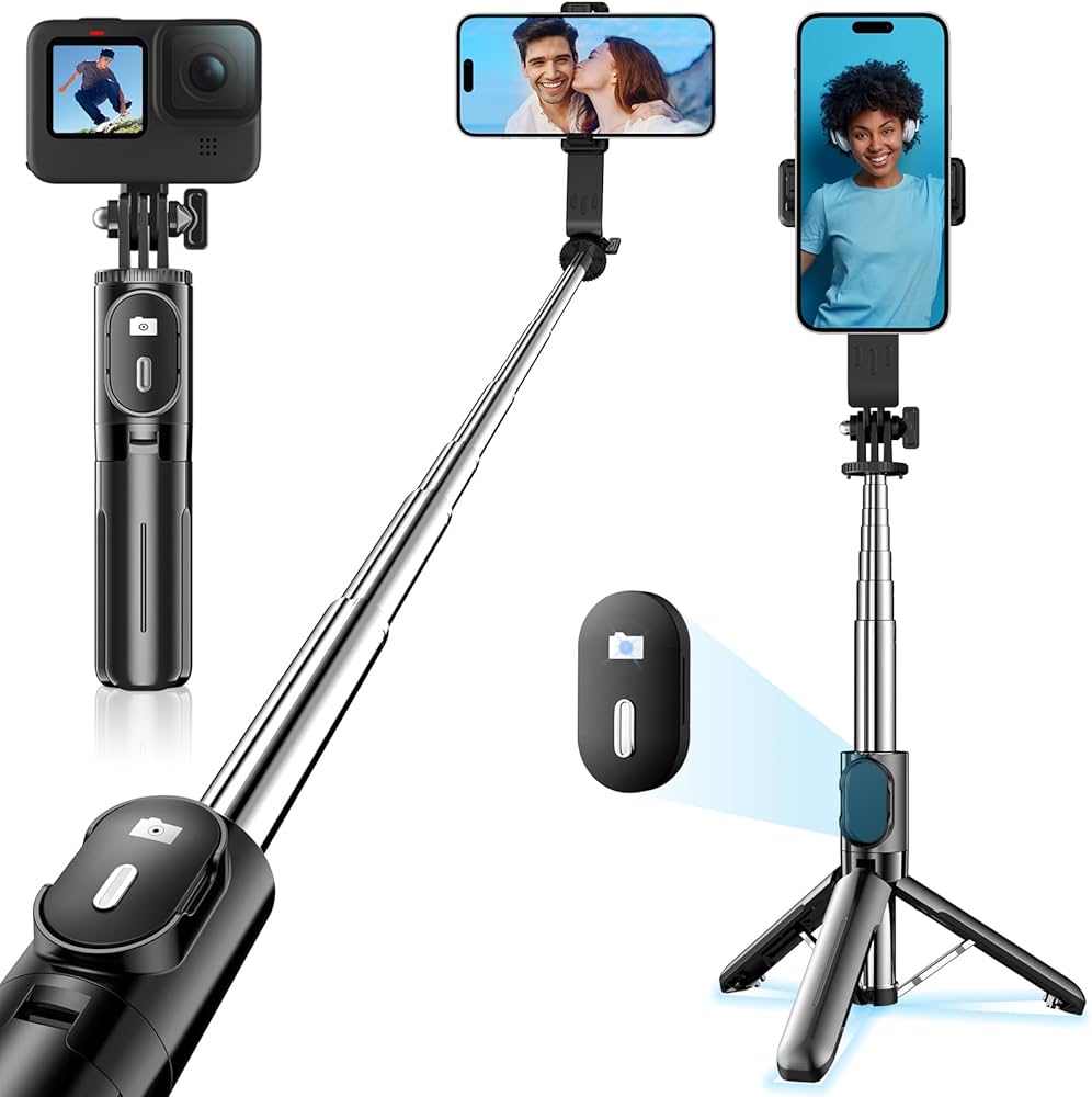 Amazon | 自撮り棒 【さらに進化！ミニ、安定モデル】スマホスタンド