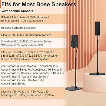 Amazon.com: Adjustable Stand for Bose Speaker Stands with
