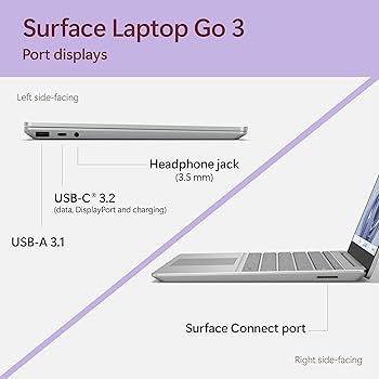 Amazon.com: Microsoft Surface Laptop Go 3 (2023) - 12.4