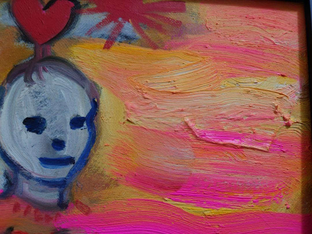 Amazon.co.jp: 田中拓馬 空中散歩 真筆 油絵 油彩 F3号 絵画 : ホーム