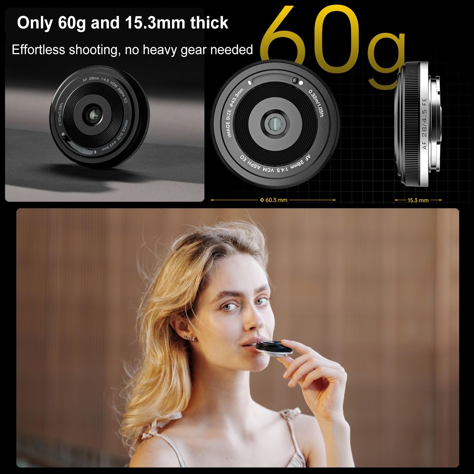 Amazon.co.jp: VILTROX 28mm F4.5 FE パンケーキ フルフレーム オート