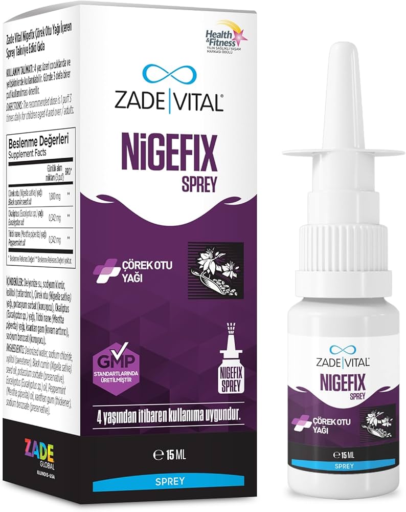 Zade Vital Nigefix Çörek Otu Yağı İçeren Nazal Sprey 15 ML
