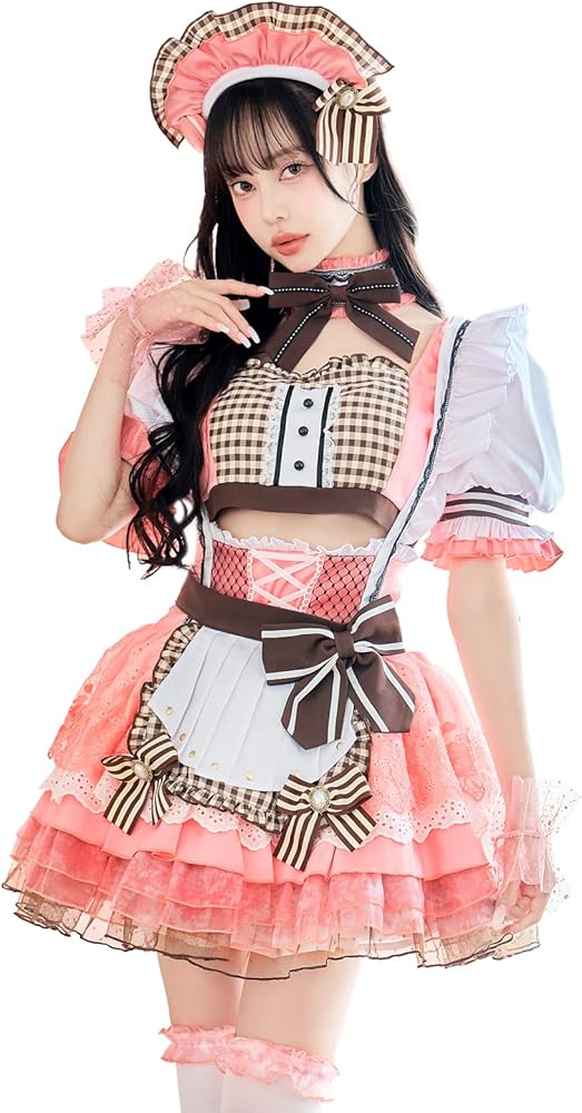 Amazon.co.jp: [Malymoon] コスプレ メイド ウエイトレス マカロン