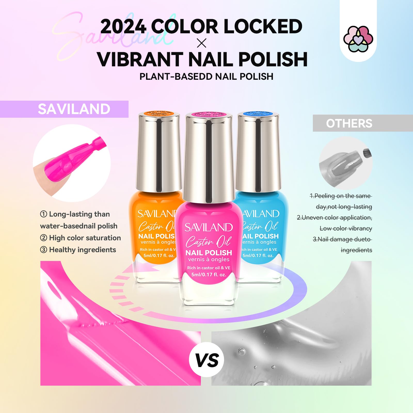 Amazon | Saviland カラージェルネイルセット マニキュアセット 速乾性