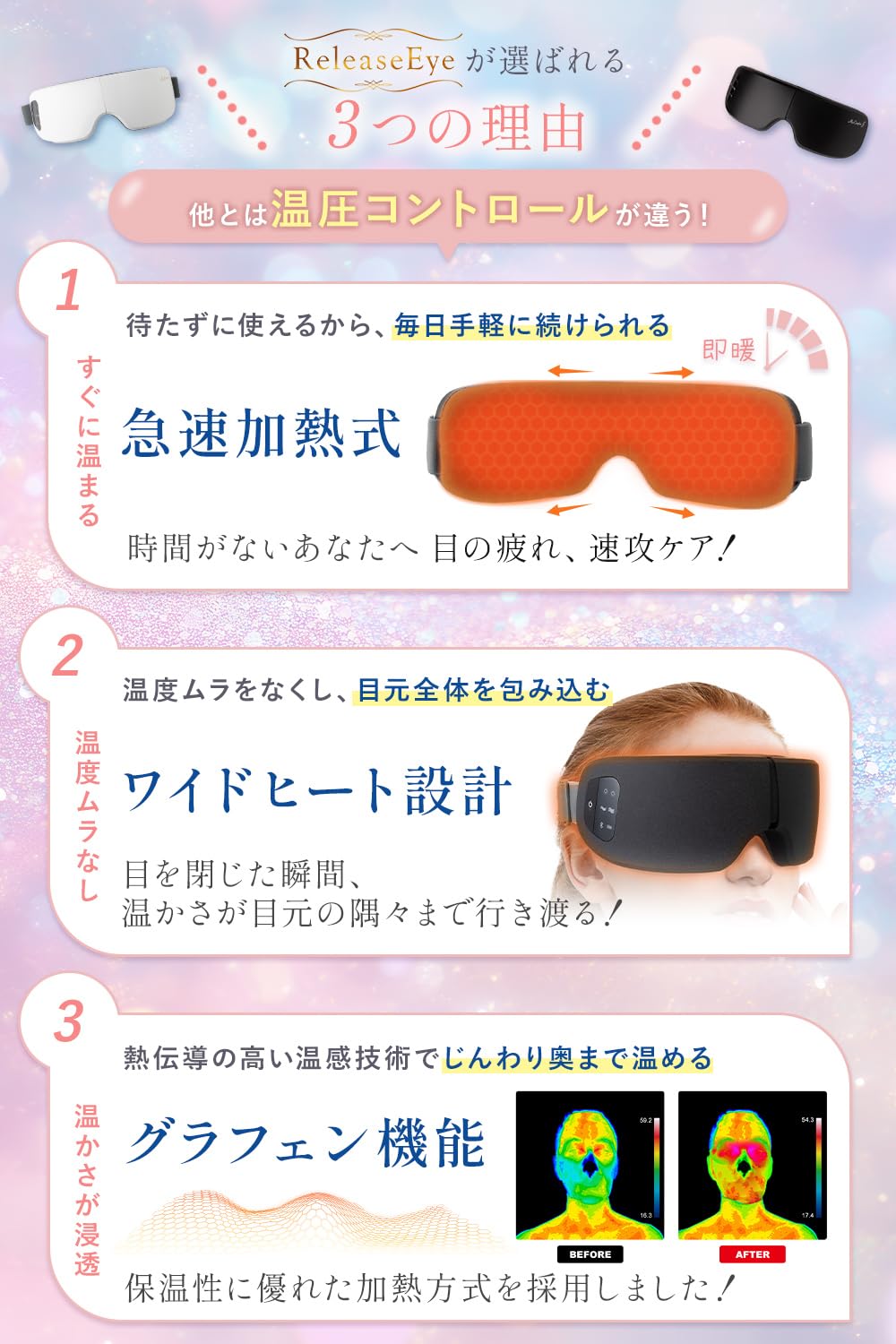 Amazon | 【目の美容院監修】MyComfort アイウォーマー アイケア 首元