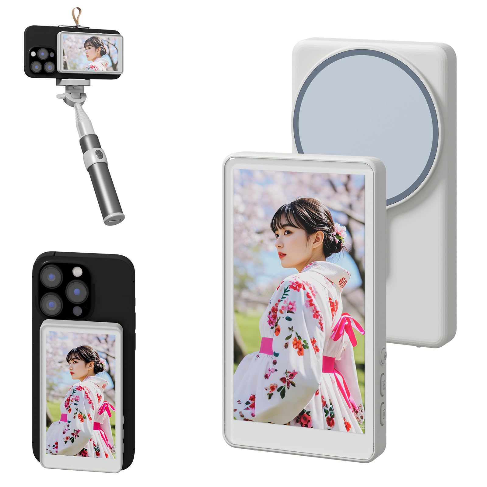 Amazon.co.jp: JEVDES 自撮りモニター 4K 対応 1080P フル HD 磁気式