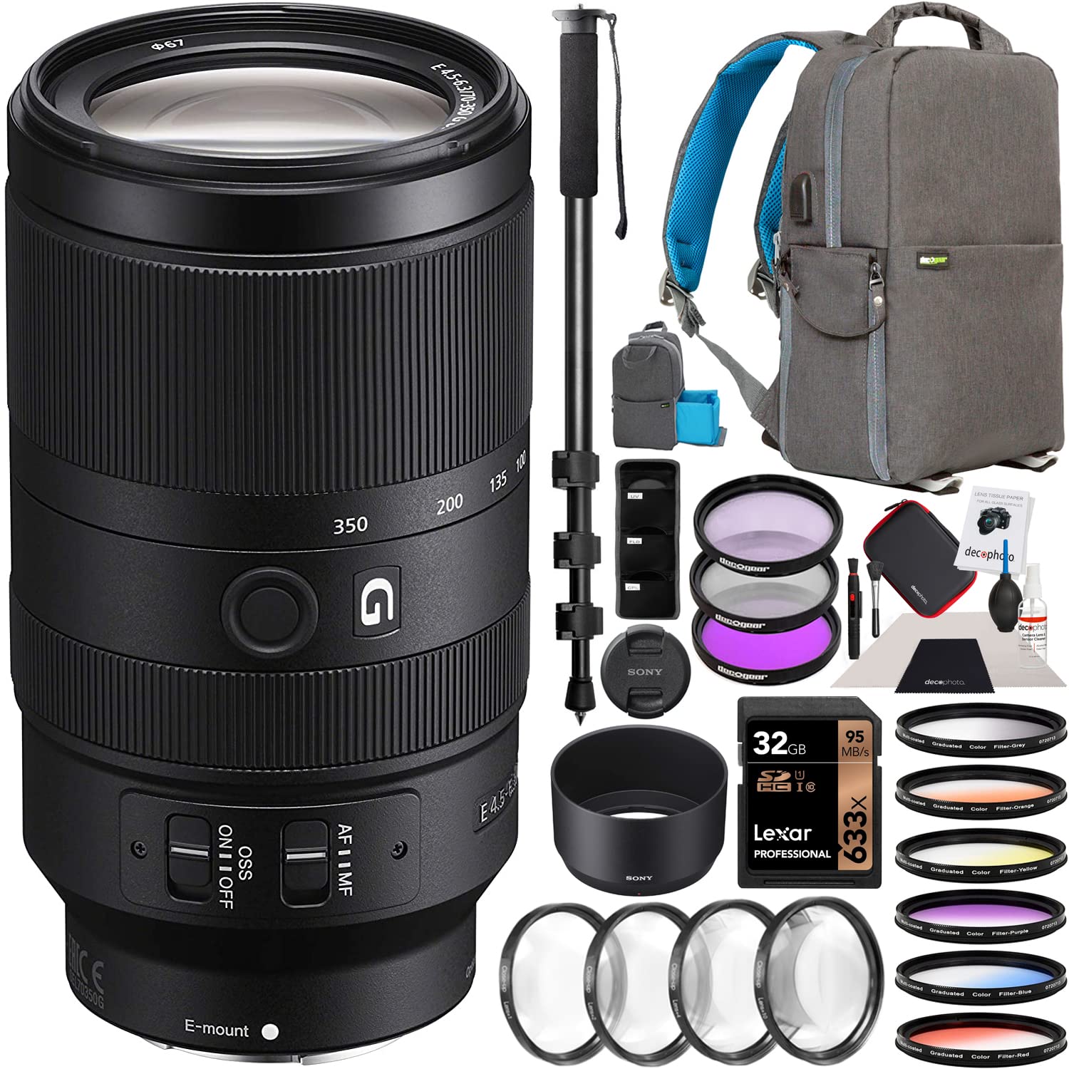 Amazon.com : Sony E 70-350mm F4.5-6.3 G OSS Super Telephoto Lens