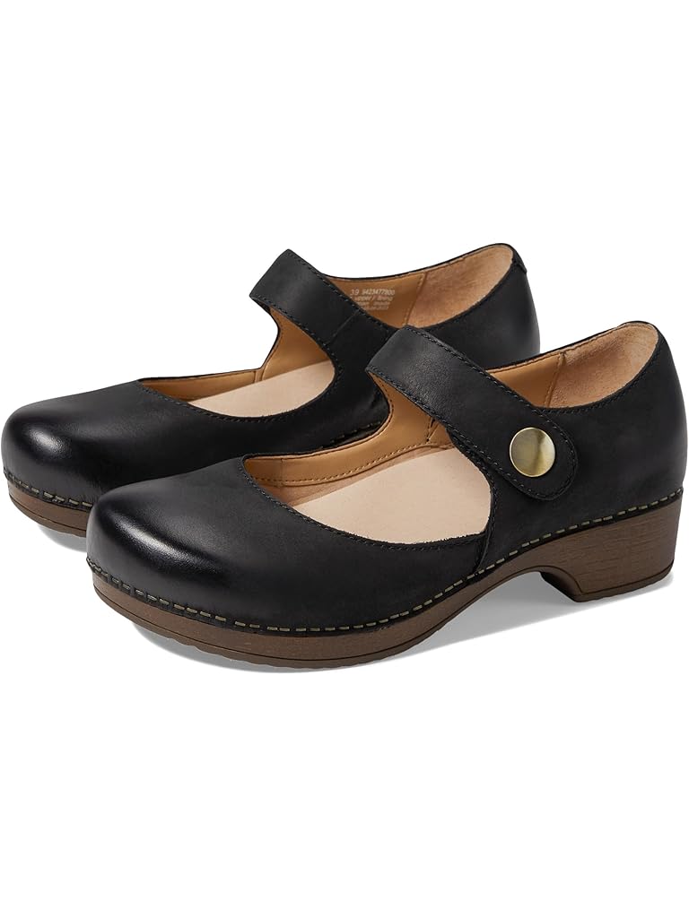 Dansko maria black milled nubuck + FREE SHIPPING | Zappos