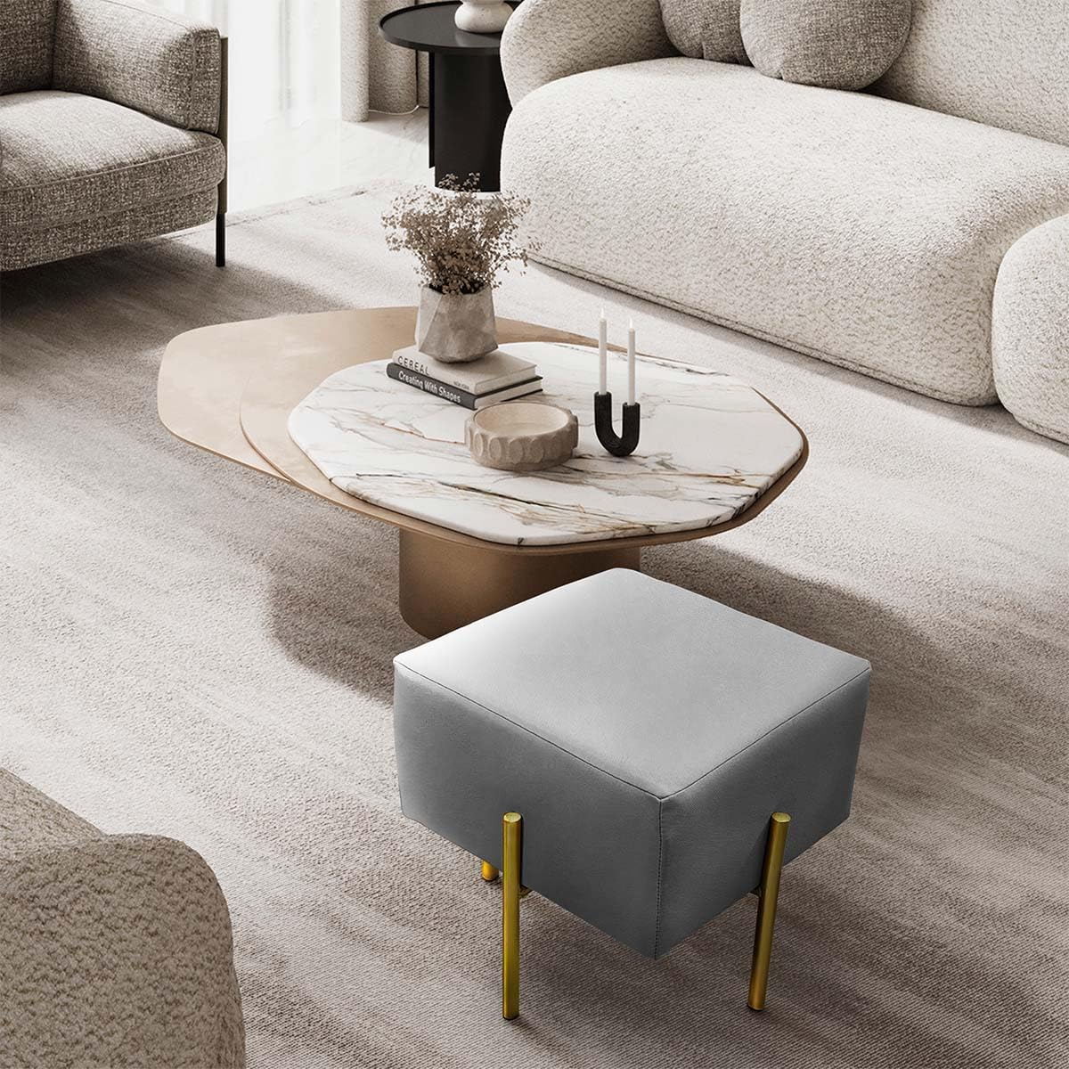 Amazon | [高さ42cm] VeroMan スツール ロースツール オットマン