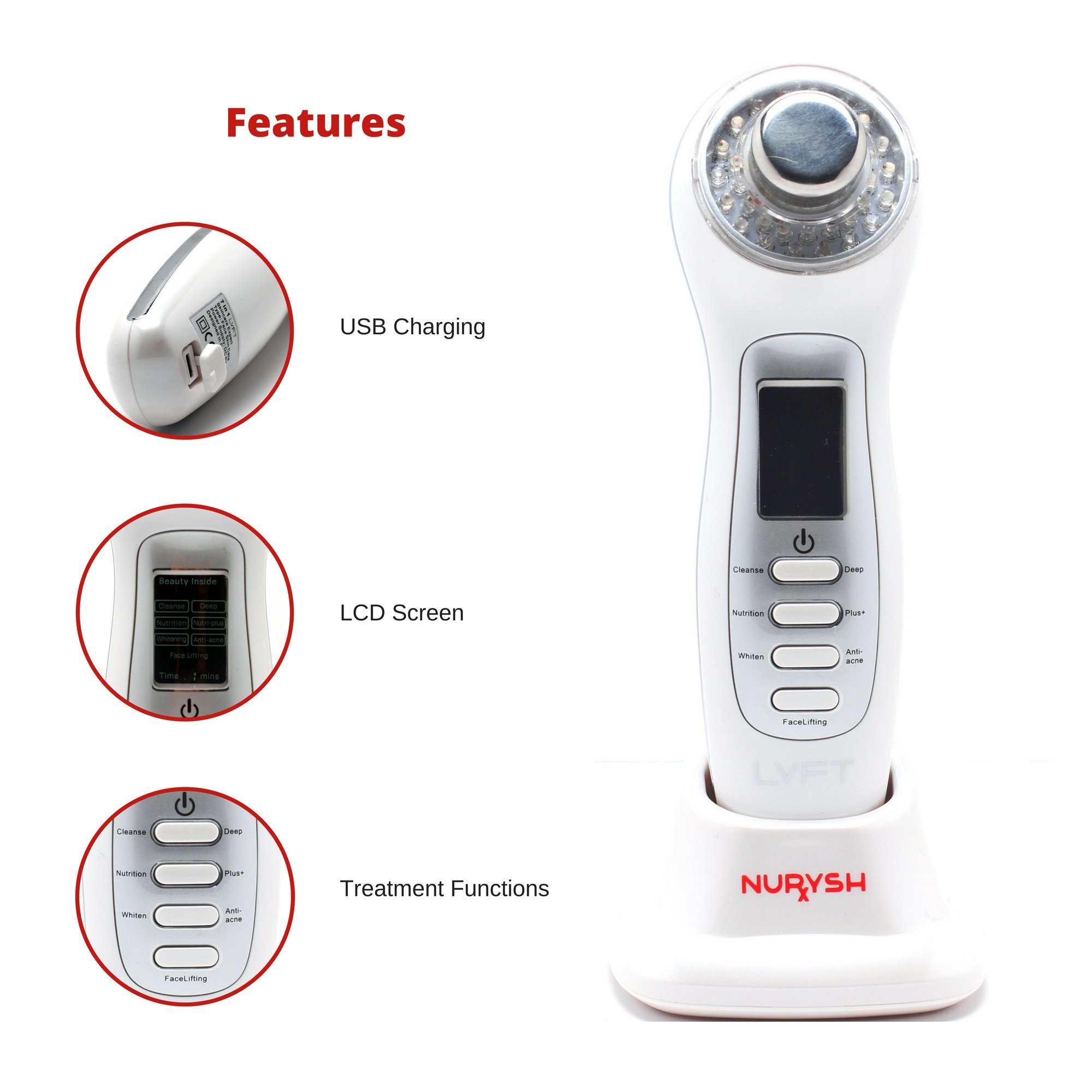 LYFT by Nurysh. Facial Cleansing & Firming Massage Device