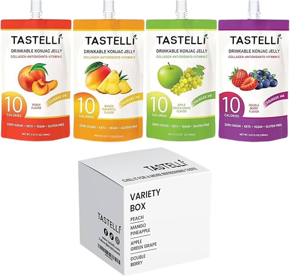 Amazon.com: Tastelli Konjac Jelly Infused with Collagen + Vitamin