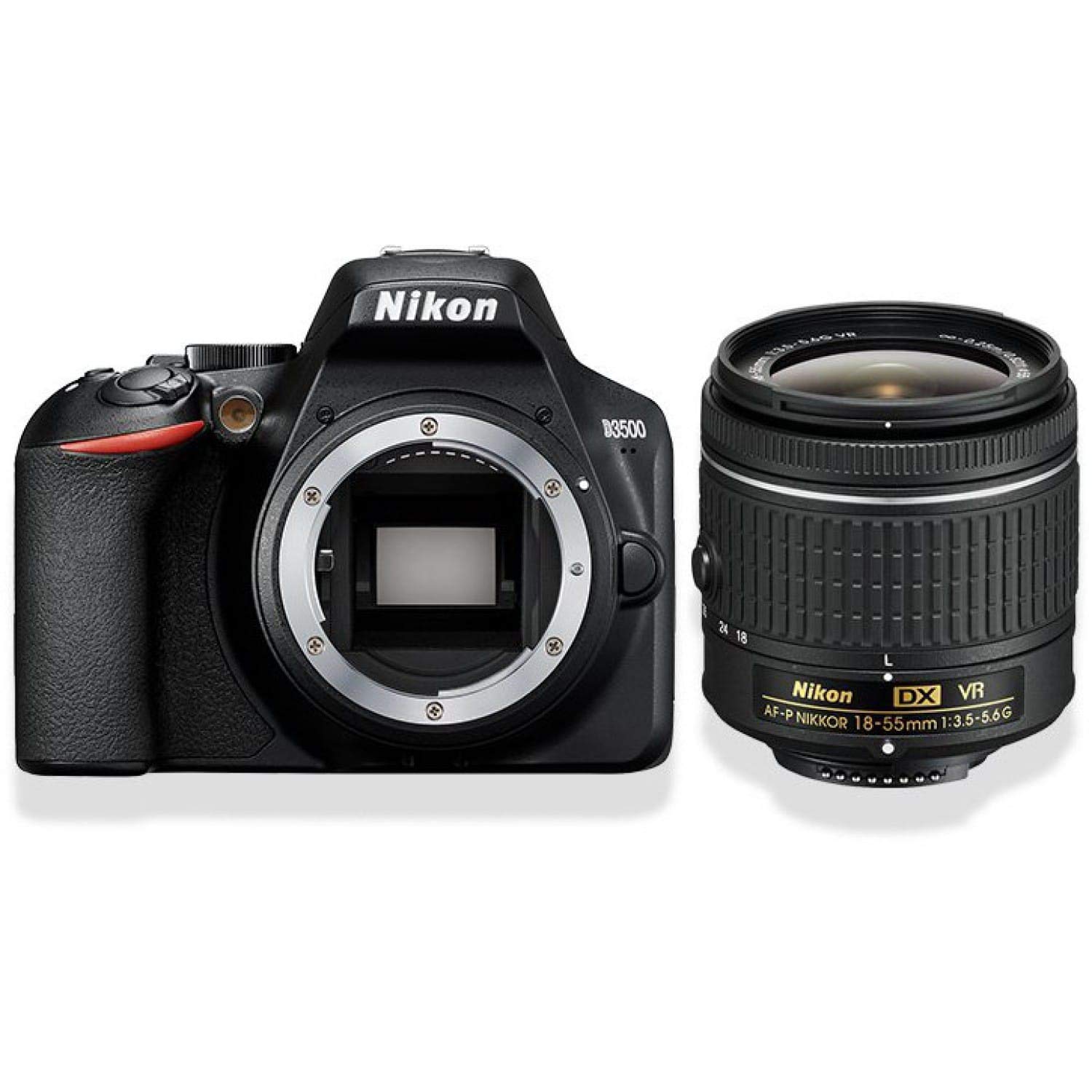 Amazon.com : Nikon VBA550K001 D3500 + AF-P DX 18–55 VR Kit - Black