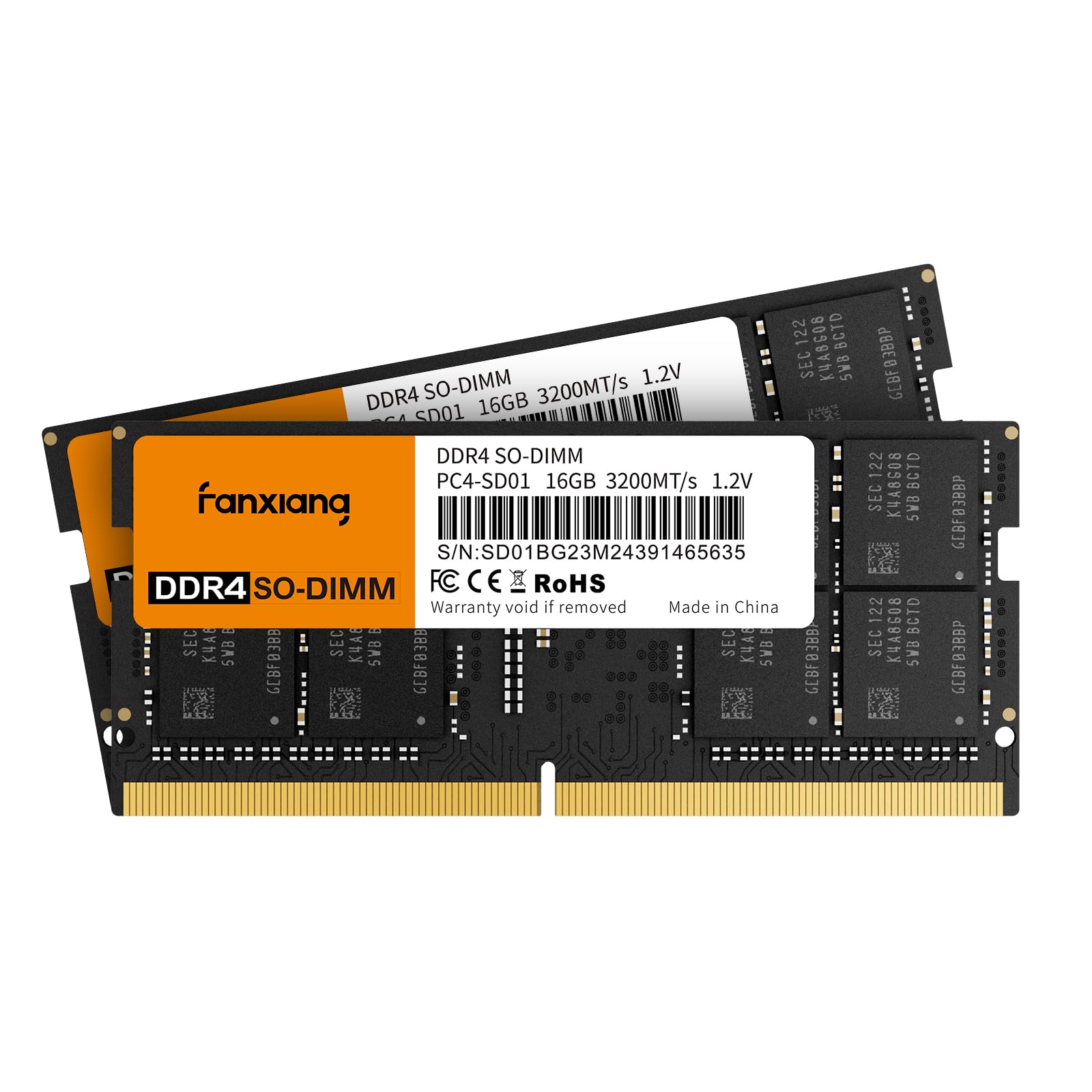 fanxiang SODIMM DDR4 RAM 32GB (2 x 16GB) 3200Mhz, Intel AMD Laptop