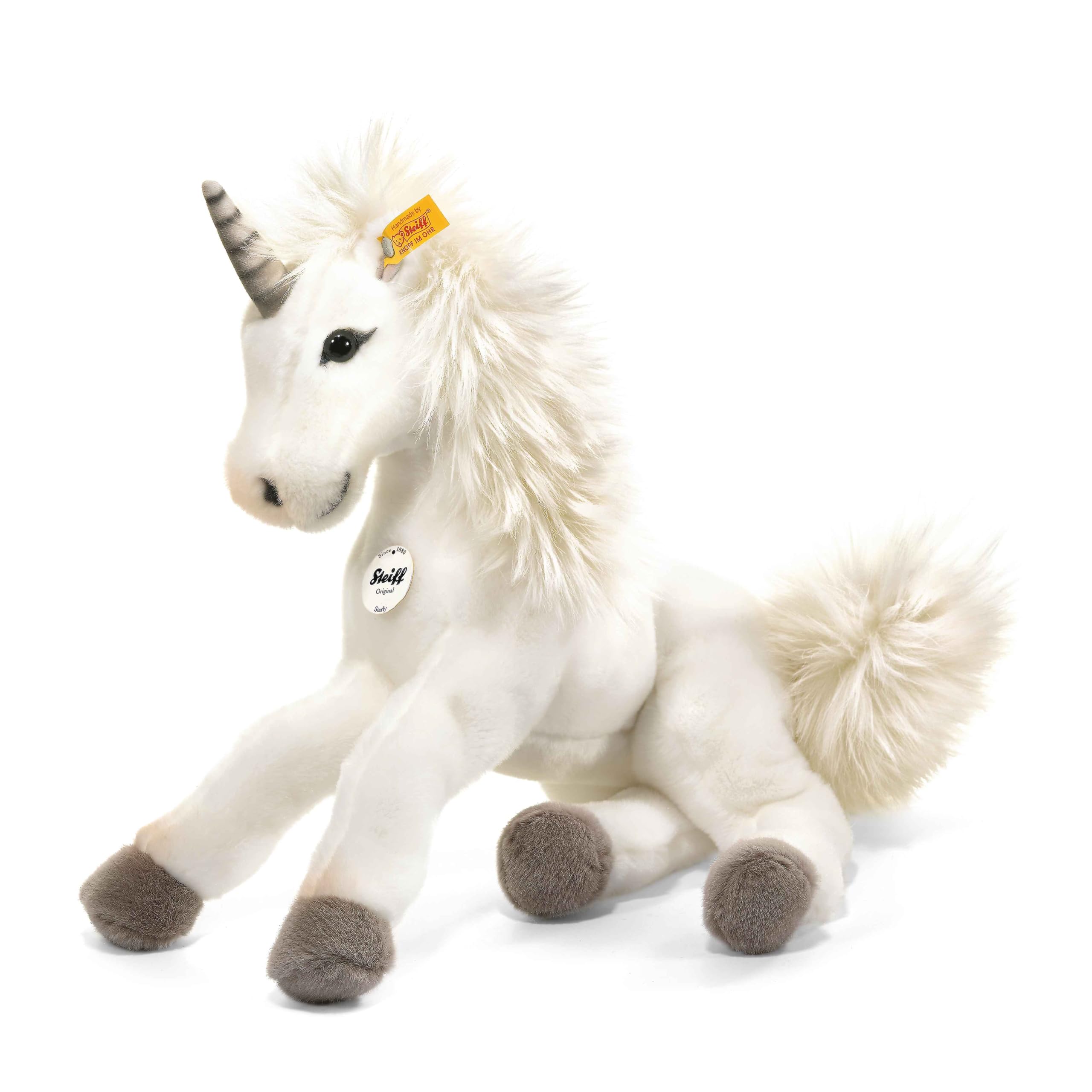 Amazon.com: Steiff Starly Dangling Unicorn Plush, White : Toys & Games