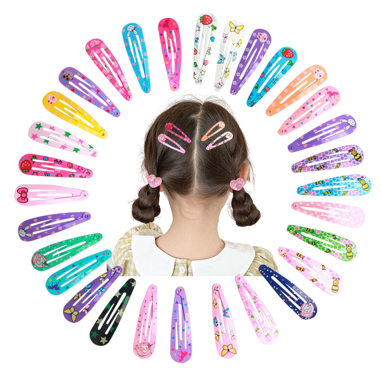 Amazon.co.jp: ヘアピン 子供 100個セット パッチンピン スナップヘア