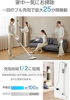 Amazon | 掃除機 コードレス 【2024新モデル · 15Kpa超強力吸引 · 超