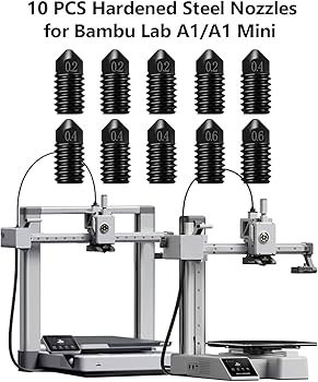 Amazon.co.jp: Bambu Lab A1/A1 Mini用硬化スチールノズル 10個