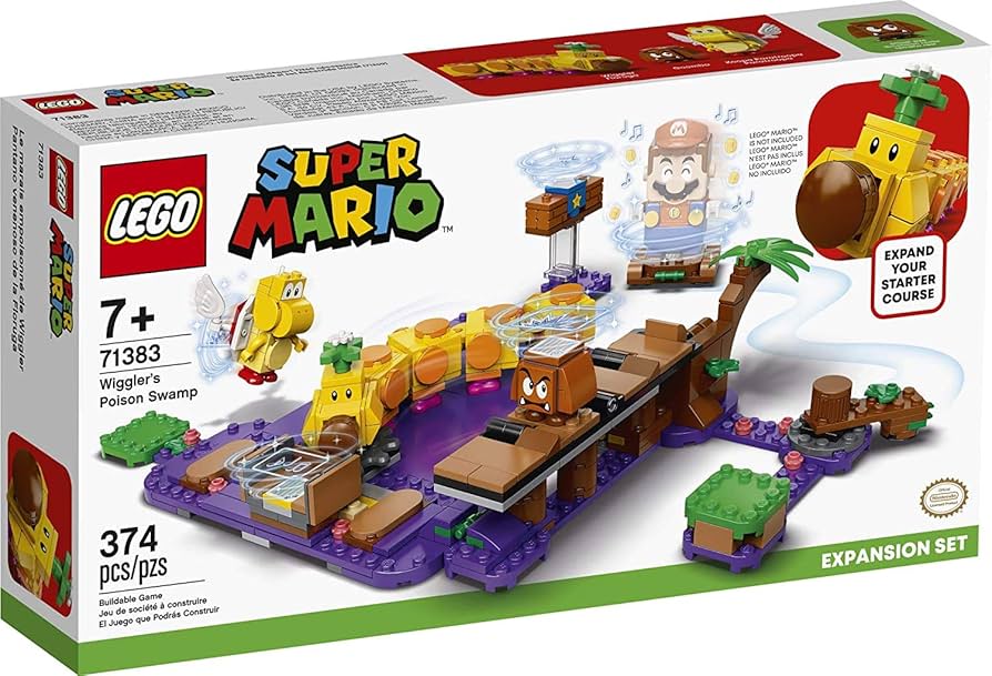 Amazon.com: LEGO Super Mario Wiggler's Poison Swamp Expansion Set