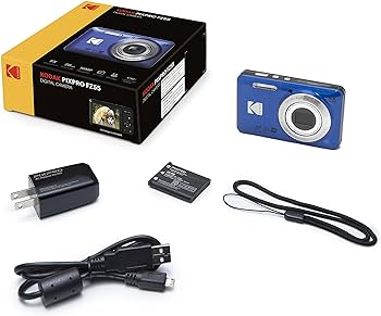 Câmera Digital Kodak PIXPRO FZ55 Azul + Capa Preta + Cartão de